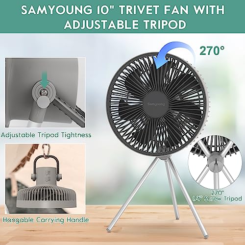 Samyoung-10-Camping-Fan-for-Tent-Battery-Operated-Fan-with-Remote-Control-2-LED-Lights-and-5-Wind-Speeds-Rechargeable-Fan-Portable-10000mAh-Battery-Powered-Fan-for-Indoor-and-Outdoor