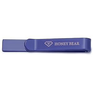 Honey Bear Mens Tie Clip Bar - Normal Size Stainless Steel For