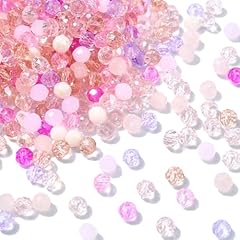 Pink Theme Faceted Glass Beads_500 Pcs