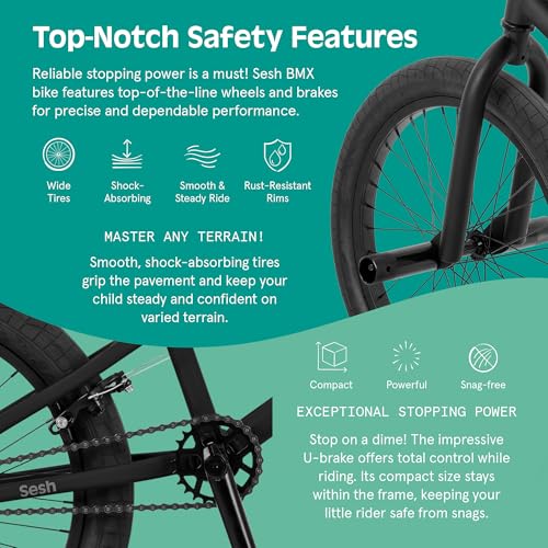 Retrospec Sesh 20” Kids BMX Bike – Freestyle Youth Bicycle