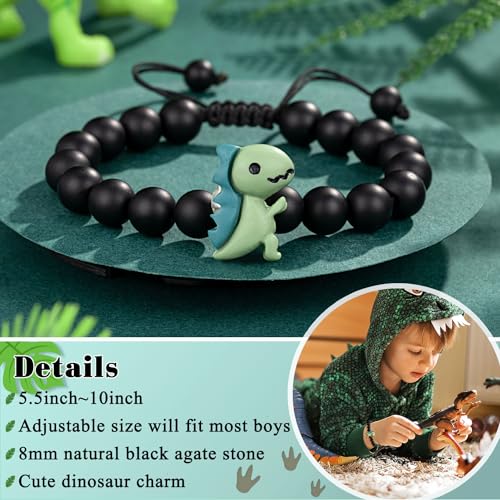Image of Dinosaur Bracelet for Son /Grandson /Nephew /Brother on Valentines /Christmas /Birthday Graduation