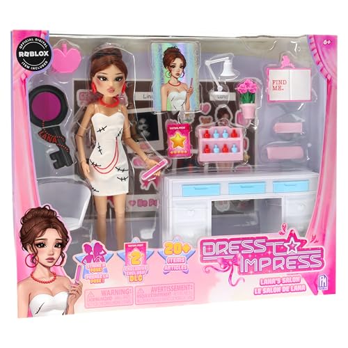 Dress To Impress Lana Deluxe Fashion Doll Set Series 1 Wave 1 11.5-Inch Tall Doll Doll Playset Accessories Collector Card Includes DLC Codes Officially Licensed Set by PhatMojo