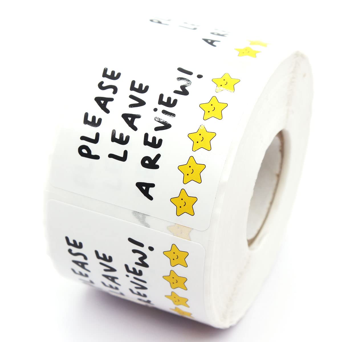 Wailozco Please Leave A Review Stickers,Funny Star Review Sticker for Mailing Envelopes Small Business Shipping Package 500 Labels Per Roll