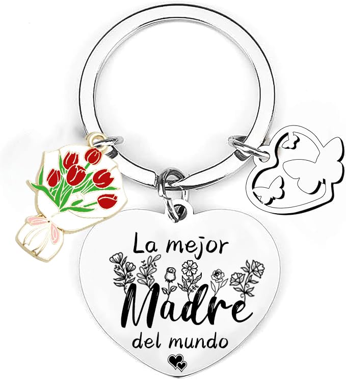 XQXQXZ Regalo Madre Llavero Madre Regalos De La Madre Llavero Personalizado Original Regalo cumpleaños Mamá Regalo Aniversario Madre Regalo Navidad Mamá (8)