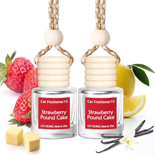 Image of Hanging Car Air Freshener, Long Lasting Scent, Cute Air Fresheners for Women, 2 Pack Non-Toxic Essential Oil Diffuser, Made in USA