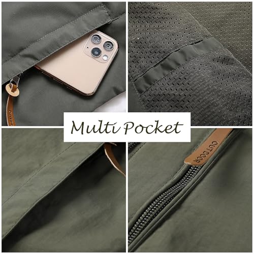 Custom Men's Outdoor Jacket Lightweight Waterproof Windbreaker Rain Coat Customize Your Logo Text3