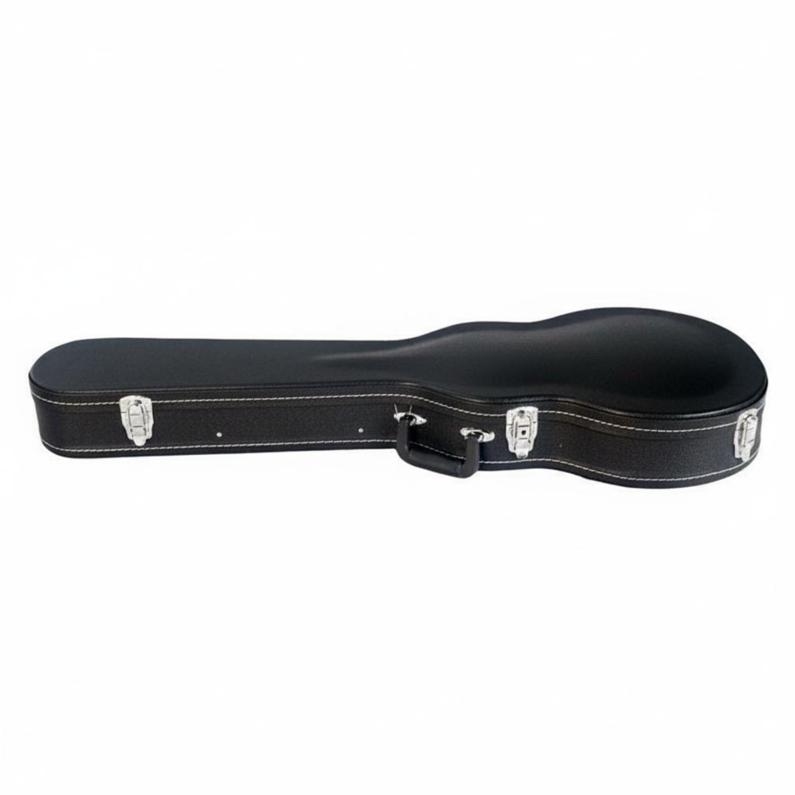 Custodia Protettiva Musica Custodia Chitarra Elettrica a Rigido LP Scocca Sagomata Inserto Contenitivo Rivestimento PU, Custodia Rigida Per Chitarra Nera Con Cuciture Bianche, Array, Nero