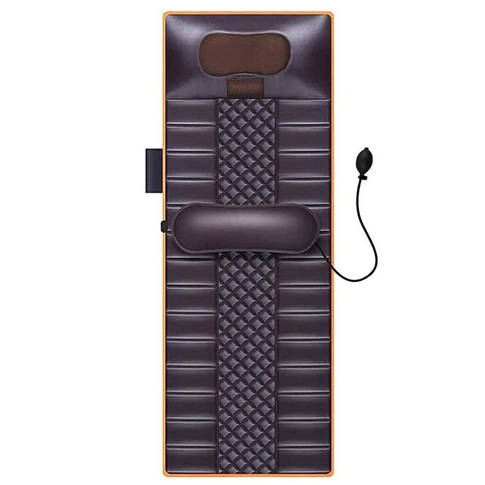 Colchoneta de Masaje con Calefacción con 20 Cabezales de Masaje Shiatsu para El Cuello, Almohadilla Térmica Colchón de Masaje de Cuerpo Completo Cojín de Masajeador