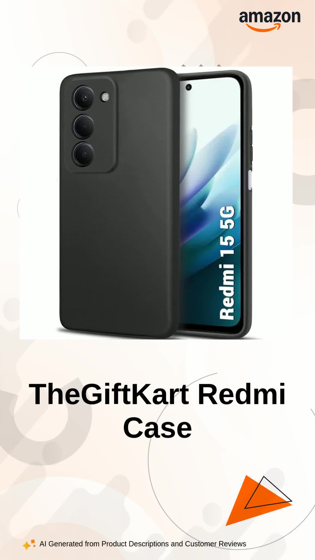 【新品未使用✨】REDMI 15 5G 128GB ブラック　スマホカバー付 TheGiftKart Sleek Back Cover Case for Mi Redmi 15 5G | Slim Fit