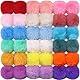 BQTQ 36 Stück Bommel für Mütze, Pompons Kunstfell Fellbommel Kaninchenfell Fellbommel Fellpompon für Tasche Anhängern Schlüsselanhänger Dekoration, 18 Farben
