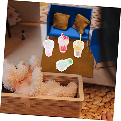 ibasenice 4 Pçs Mini Acessórios De Comida Para Casa De Bonecas Mini Brinquedo Resina Para Sorvete