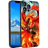 Compatible with iPhone 13 Pro Max Phoenix Case, Red Phoenix Animal Graphic Print Design for iPhone C