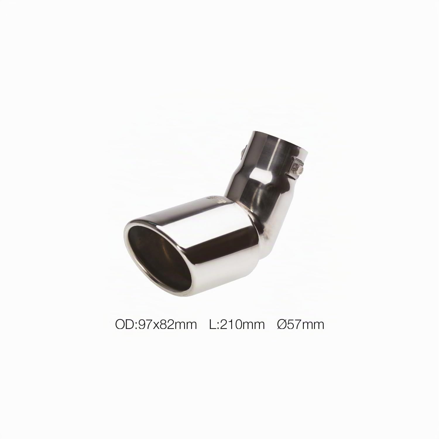 Simoni Racing Terminal ovalado de acero inoxidable TRX/85 DTM, 97 mm x 82 mm