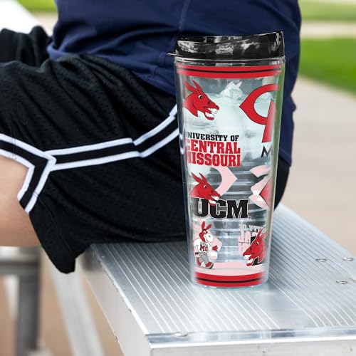 Image of Rico Industries NCAA College Double Wall Mayhem 16oz Or 20oz Tritan Tumbler W Lid