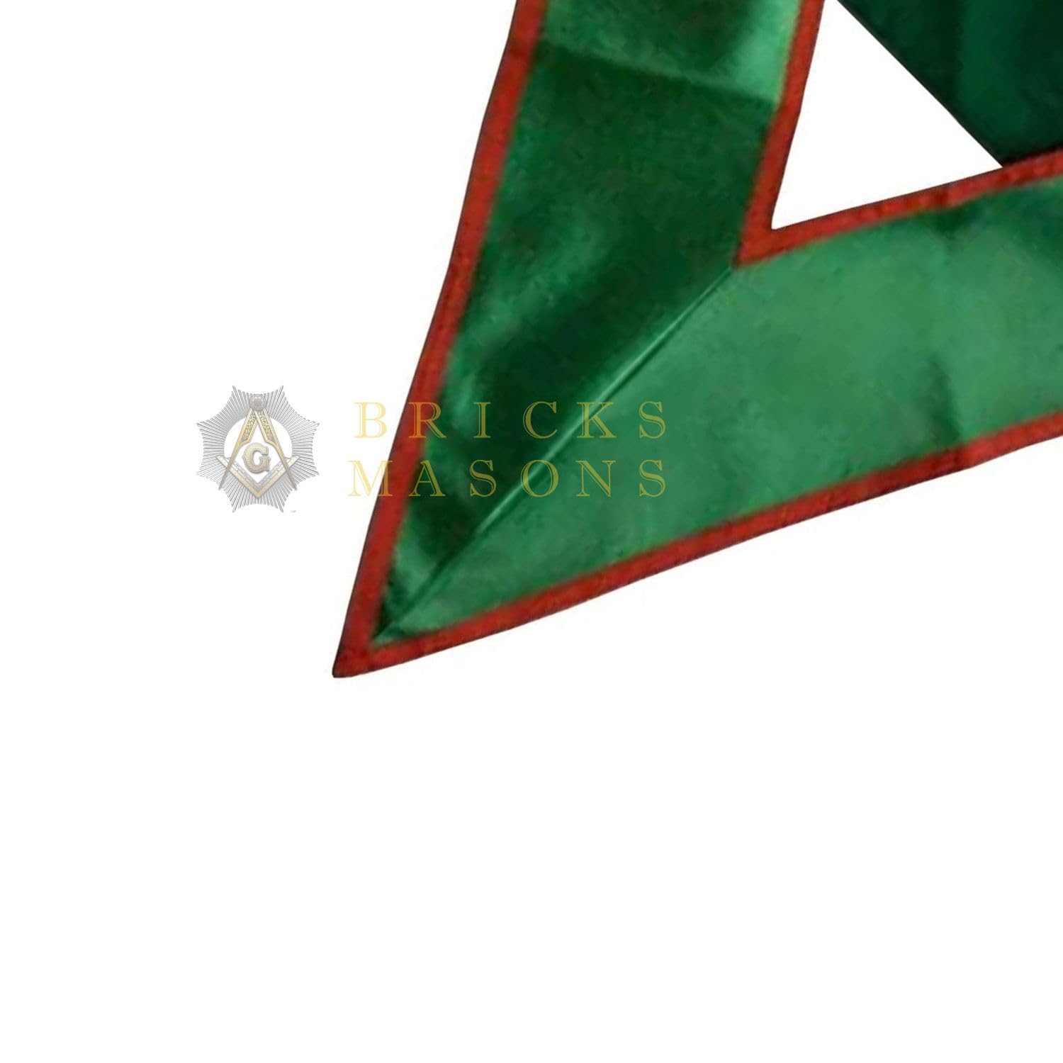 Bricks Masons 29th Degree Scottish Rite Collar - Green Moire with Red borders