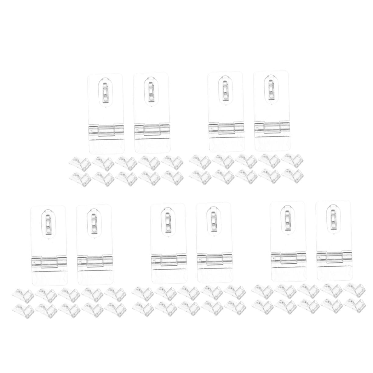 Mipcase 60 Sets Hasp Latches Transparent Jewelry Clear Latches Hasp Clear Hinge Hasp Clear Hasp Hinge Clear Hasp Lock Boxes Buckle Locks Hasp Buckles Padlock Latch Acrylic