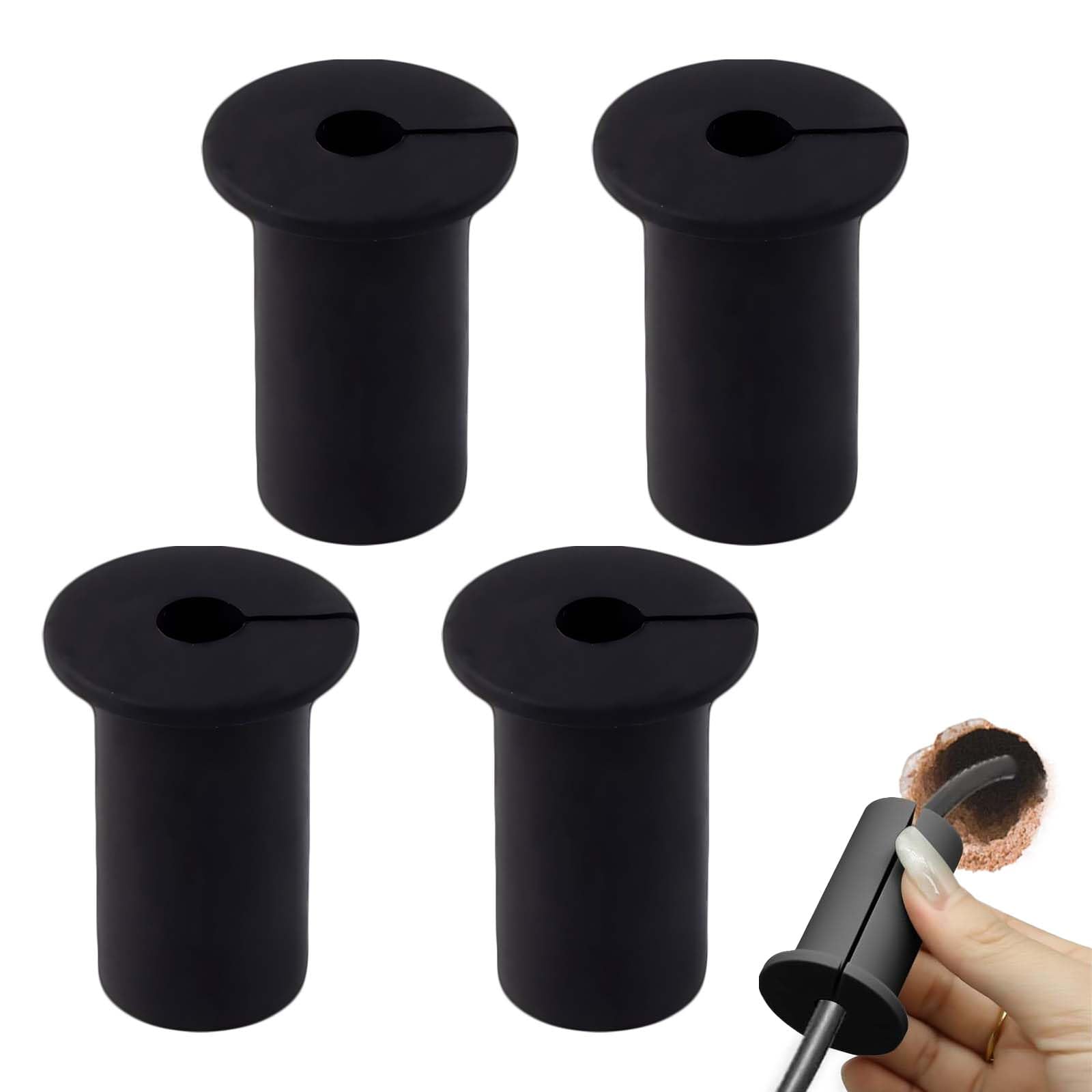Pasacables de Pared de Silicona Negra 4 Unidades 19 mm para organización de Cables en Interiores y Exteriores Impermeables