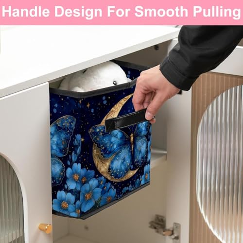 Panier rangement papillon bleu pour en finir avec le linge mal rangé