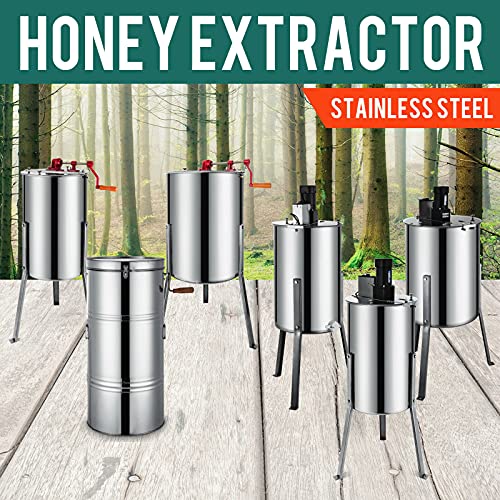Verbesserter elektrischer Honigschleuder-Separator mit 4 Rahmen, Edelstahl-Waben-Spinner-Trommelkurbel, Bienenzucht-Pro… – Bild 6
