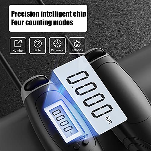 XIANGFATS Corde A Sauter Sport Corde de saut électronique sans fil avec Count auto intelligent sans fil Skip Calorie Consommation Consommation Fitness Building Building Tool d'exercice, Sports et dive