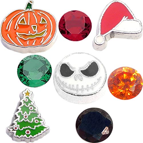 What a Nightmare Christmas Holiday Charm Set for Floating Lockets