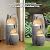 Teamson Home 3-Tier Cascading Urn Outdoor Water Fountain–Warm Glow Lighting with Adjustable Flow & Electric Pump, Gray