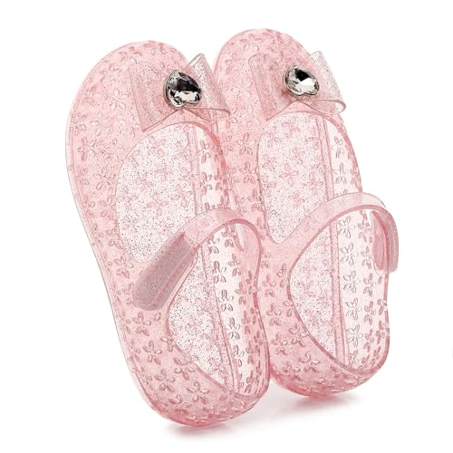 IWIHMIV Jelly Sandals Girls Soft Sole Summer Dress Shoes Closed Toe Comfortable Flat Jelly Sandals2