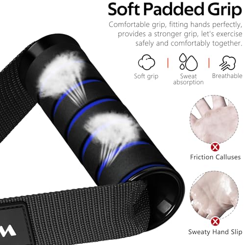 Image of Exercise Handles, Cable Machine Handles for Gym Cable Attachments Training | 2 Pack Heavy Duty Handle with Non Slip Grip for Cable Machines, Pull Down Workouts, Resistance Bands and Home Gym Equipment