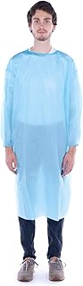 Disposable Isolation Gown | Blue | Breathable Material | Unisex | Non-Restrictive | One Size Fits Most (1)