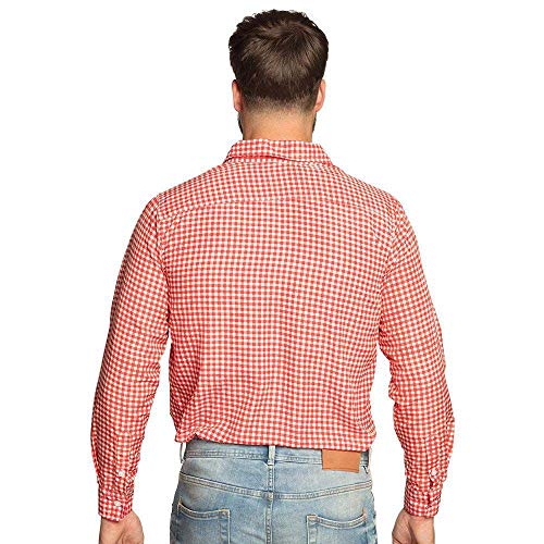 Boland 54267 - Shirt Folksfest, Size M, Red/White with Appliqué, Bavarian Shirt, Folk Festival, Costume, Carnival, Theme Party - Image 3