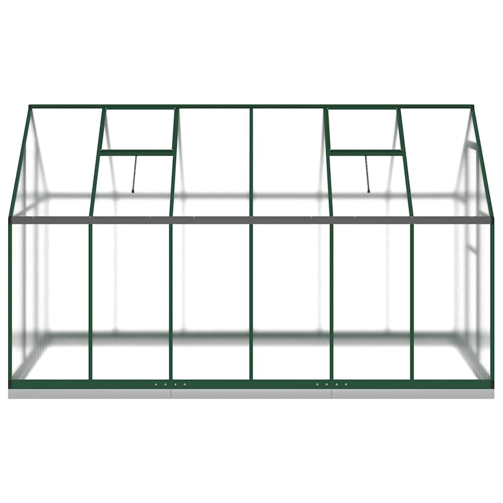 Serra da giardino, casetta per pomodori con telaio di fondazione, in alluminio e policarbonato, 334 x 169 x 202 cm, 5,64 m², per verdure, erbe, svernamento