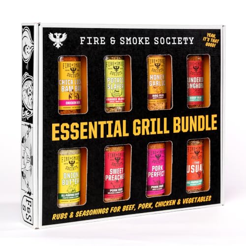 Fire and Smoke Society eight-pack BBQ seasoning set