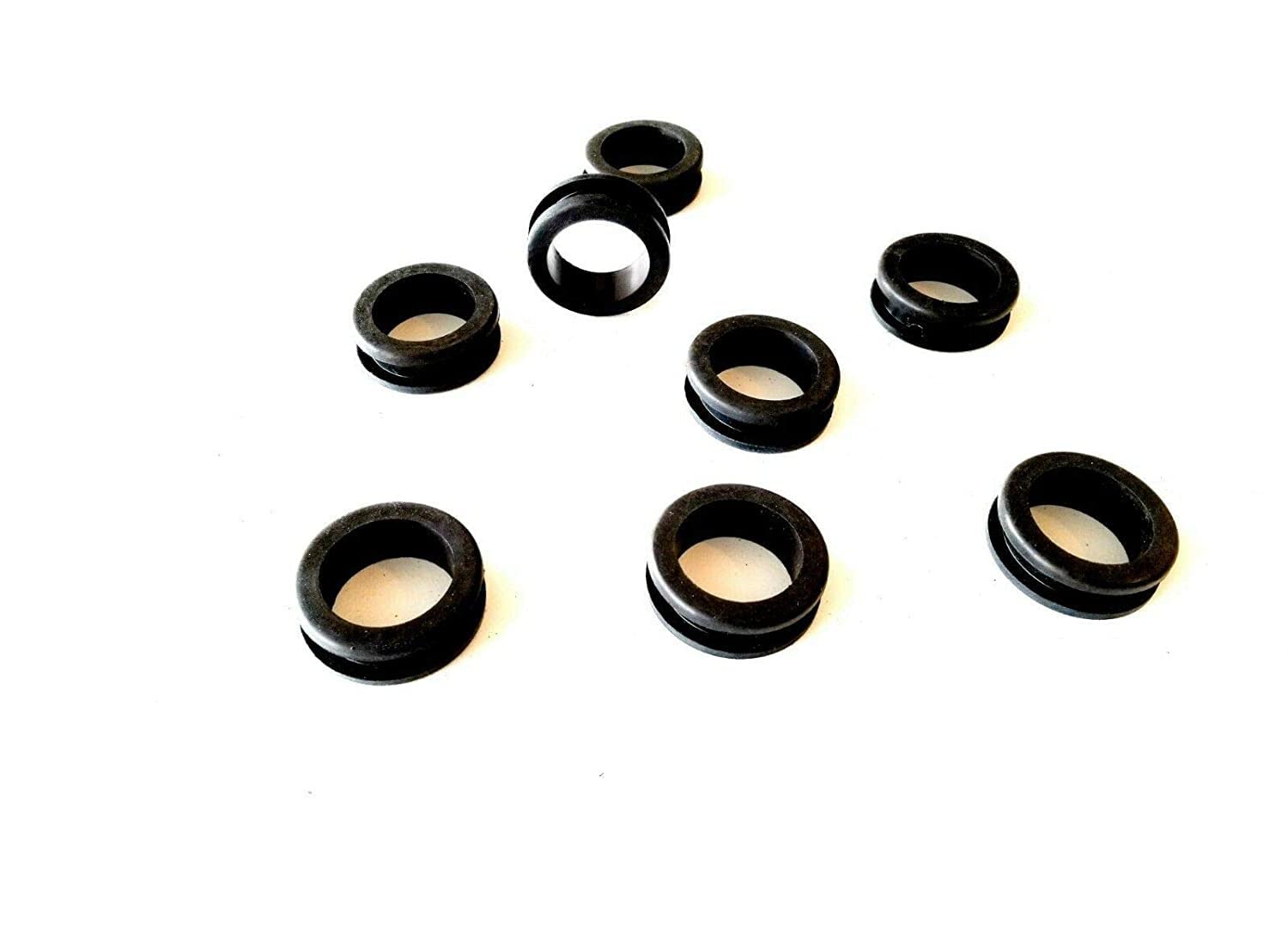 Lot of 8 Rubber Grommets 1-1/2 I.D. - 3/8 Groove Width - Fits 1-3/4 Holes