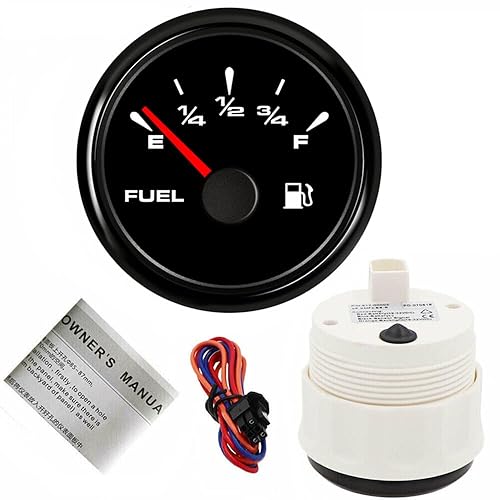 JIECAIZI Medidor de nivel de combustible de 2.047 in2-116 pulgadas, 7 colores de retroiluminación, 0-90ohmios, 10-180ohmios, 73-10ohmios,