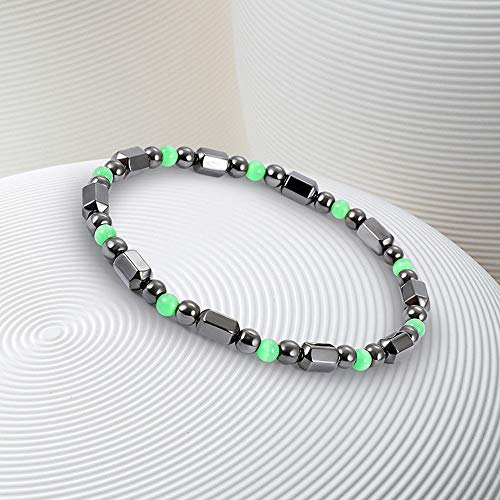 Leeofty 1 PCS emagrecimento Healthcare Round Black Stone Terapia Magnética Mão corrente Body Care He