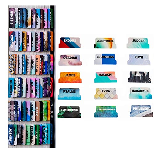 UPAFEXXI-Laminated Bible Tabs(6 Sets) Bible Tabs for Women and Men, Reposition Large Print Stickers, Easy to Read and Apply, 480 Chapters Labels for Easy Navigation