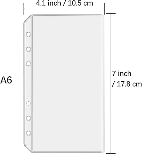 Miniatura 3 de UMSICHT 12 bolsillos para carpetas A6 sin cremalleras, sobres de presupuesto sin cremallera para el sistema de efectivo, bolsa A6 para carpeta de 6