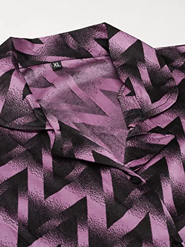Image of LOODY'S Women's Abstract Print Night Dress | Women Satin Night Suit |Top and Pyjama Set for Girls