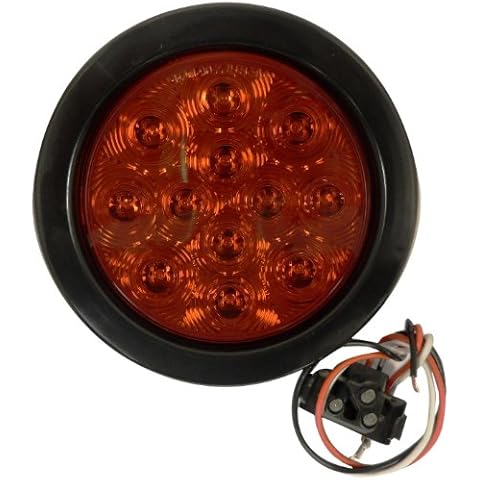 Autosmart KL-25108RK 4" Round LED Stop/Turn/Tail Light Kit with Red Lens Cover
