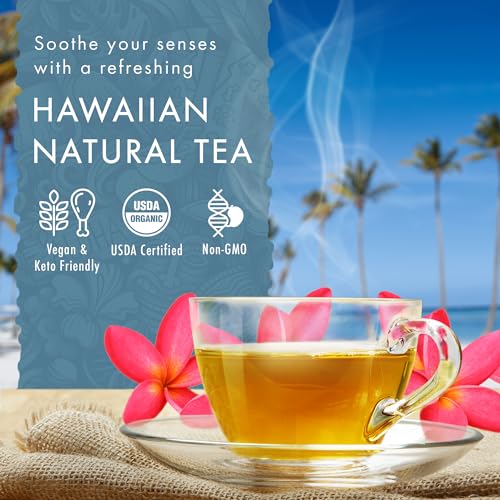 Image of Hawaiian Natural Tea Organic Maui Lavender Earl Grey - 20 Bags | Premium black tea, antioxidant rich; floral lavender twist on a classic cup