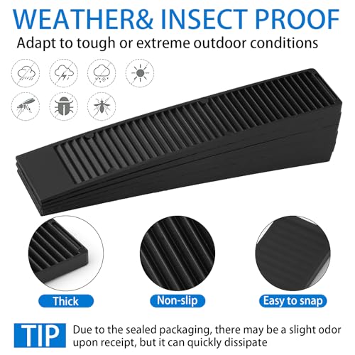Image of Composite Shims 7.75 inch Plastic Wedges (8 Pack) - Extreme Load Support Leveling Shims for Furniture, Door,Toilet,Table - Never Rot Shims with Anti-Slip Design 1 /4 inch Height(Black)