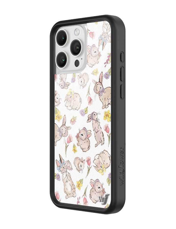 Image of Wildflower Cases - Compatible with iPhone 16 Pro Max | Protective Bumper, 6.5ft Drop Test Certified, Women Owned Small Business | Bunnies in Bonnets