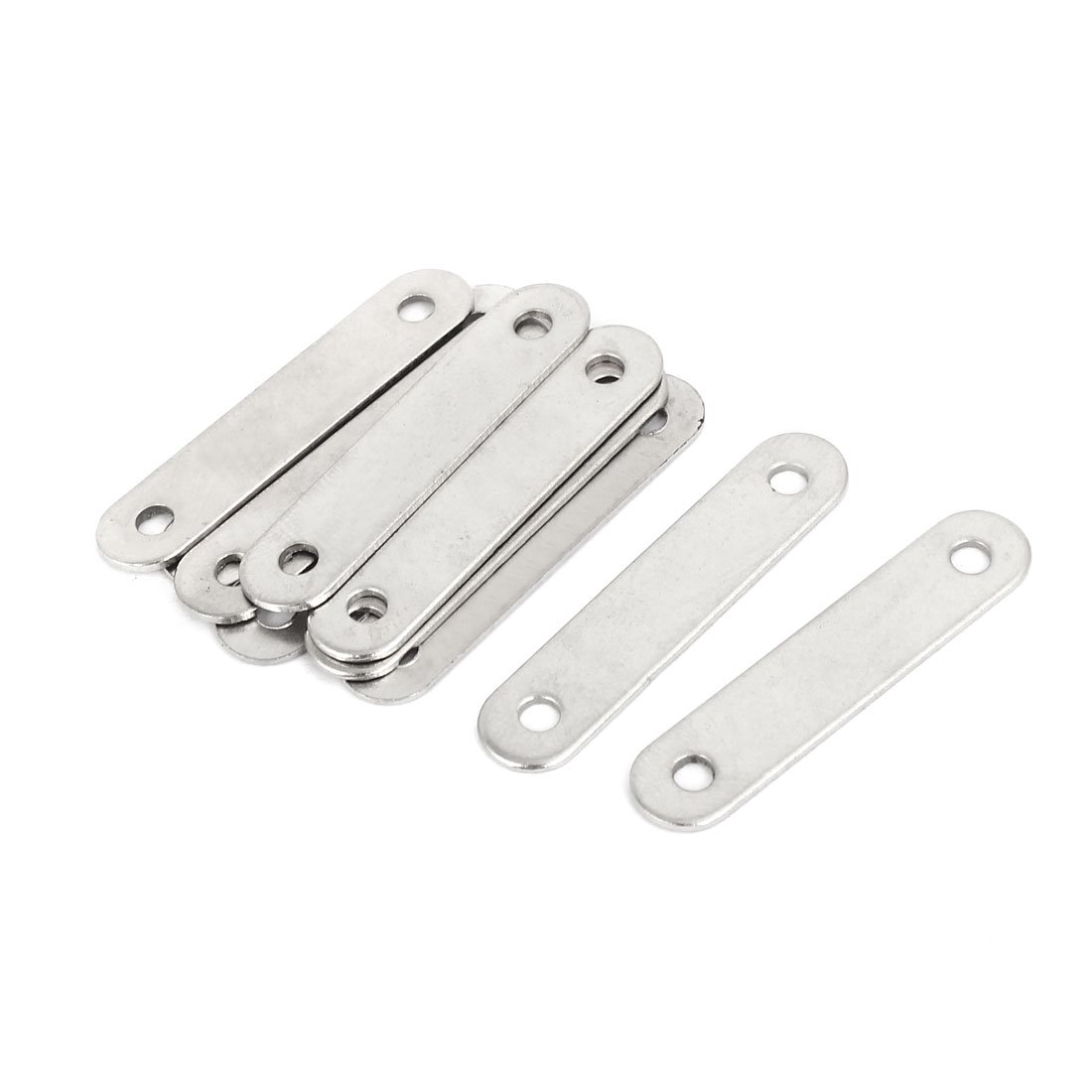 Uxcell Silver Sourcingmap 38Mm X 8Mm Metal Straight Corner Brackets Flat Mending Repair Plates 10Pcs