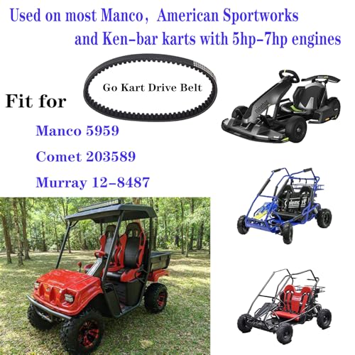 Image of 30 Series Go Kart Belt 203589 /5959 - Fit Manco 5959 /Comet 203589, TAV2, 5HP-7HP Engines, Coleman KT196, Murray 12-8487 (3 Pack)
