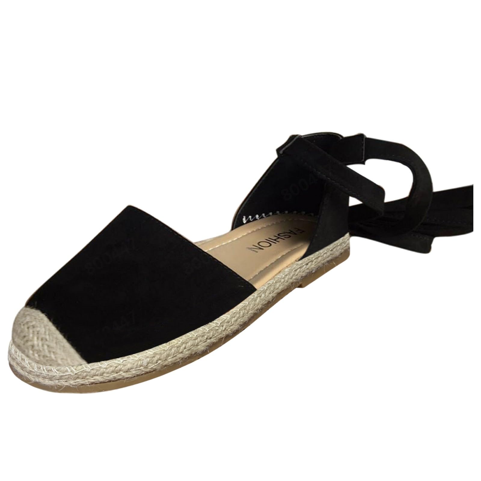 Mary Jane Damen Sommer Geflochtene Sandalen - Flache Sandalen Damen Sommer Gladiator Sandale Geschlossene Zehe Hinten Knöchelschuhe Mit Gummizug Einfarbig Leichte Und Bequeme Outdoor-Sandalen