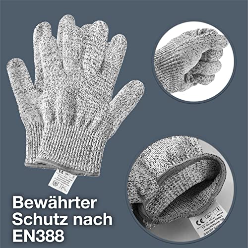 Foto von TK Gruppe Timo Klingler Schnittschutzhandschuhe Küche EN 388 als Filetierhandschuh schnittfest - Schnittschutz Handschuhe - Kettenhandschuhe als Schutzhandschuhe