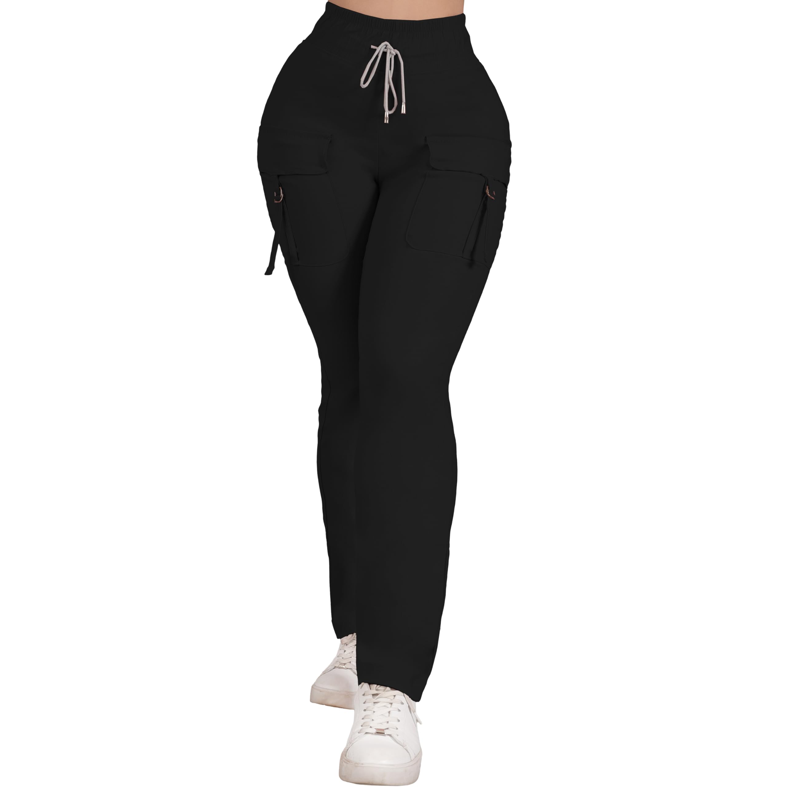 Women's Cargo Pants Hiking Joggers Summer Lightweight Quick Dry Athletic Outdoor Sports Sweatpants Travel Casual Button (US, Alpha, Medium, Large, Regular, Regular, 6167/01)