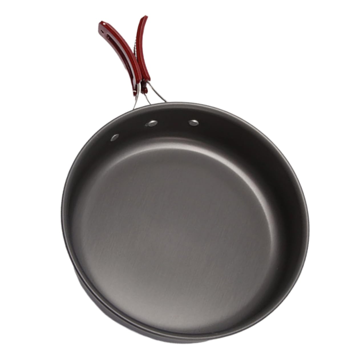 MAGICLULU Outdoor Frying Pan Portable Camping Cookware Non Stick Cooking Pot for Family Picnics and Outdoor Cooking Handle for Black