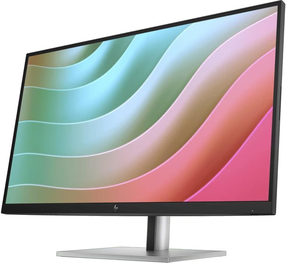 Image of HP E27k G5 27 inch 4K UHD IPS USB-C Monitor with 5ms Response Time, Anti Glare, VESA Mount (100mm), Flicker Free, Displayport, HDMI & Dockztorm USB Port Expander, Black /Silver Color (6N4C4AA#ABA)