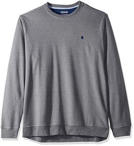IZOD Men's Tall Advantage Performance Crewneck Fleece Sweatshirt, Charcoal Grey, 3X-Large Big
